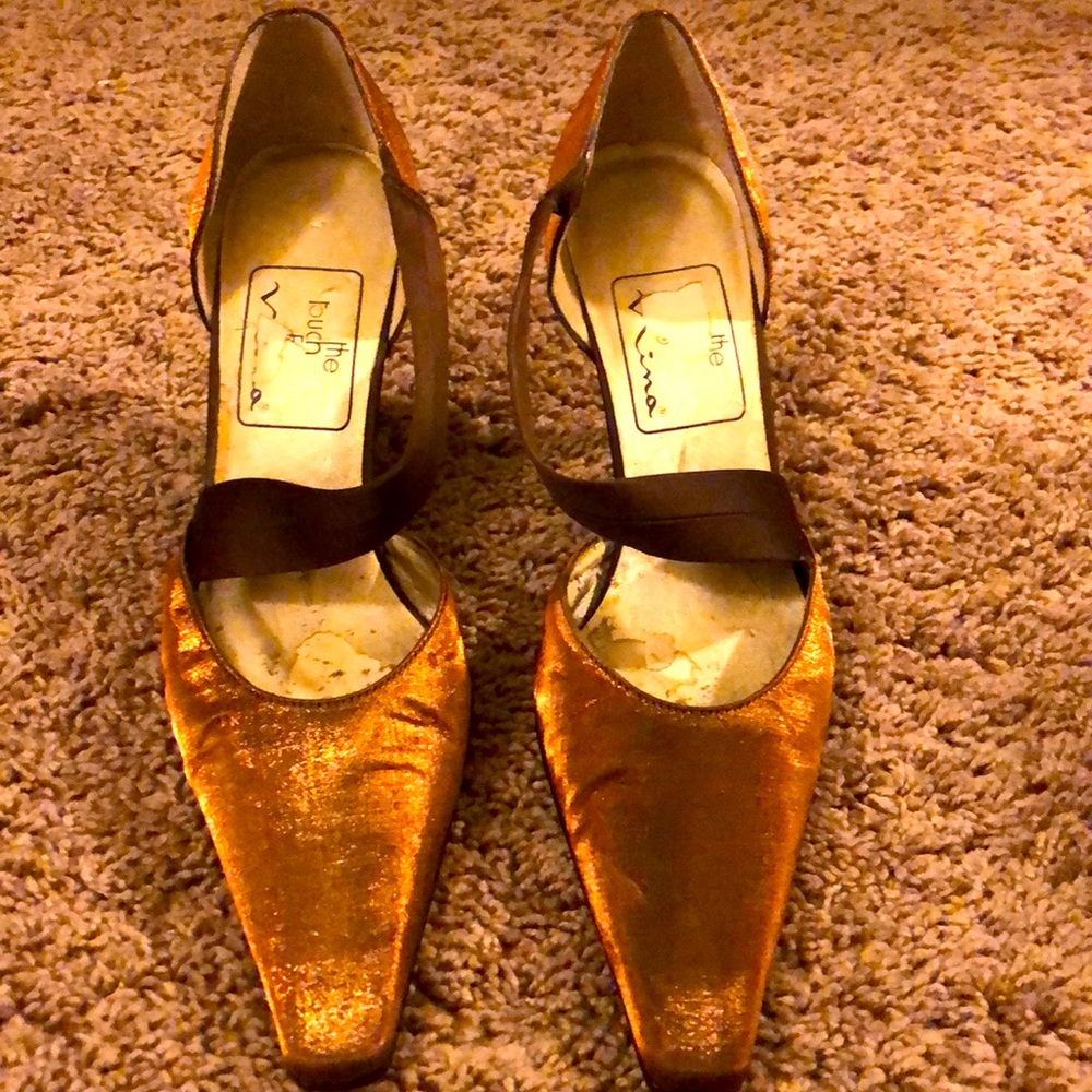 Brown Chrome Heels